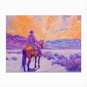 Cowboy Painting Death Valley California 2 Canvas Print