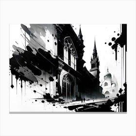 Black And White Painting 19 Canvas Print