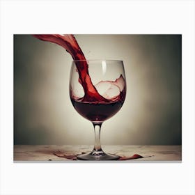 Red Wine Pouring Canvas Print