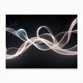 Abstract Image Of Colorful, Glowing Waves On A Black Background, Creating A Dynamic And Energetic Effect 5 Canvas Print