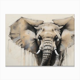 Elephant #bff Canvas Print