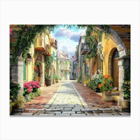 Old 3d Street Canvas Print