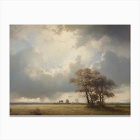 French Valley Landscape Painting Canvas Print