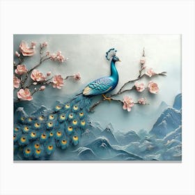 Peacock Painting 1 Canvas Print