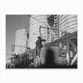 Untitled Photo, Possibly Related To Loading Liquid Feed Onto Truck From Tanks At Distillery Near Owensboro 1 Canvas Print