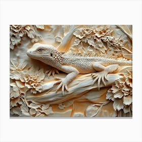 Beautiful 3d Lizard Canvas Print