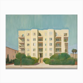 Los Angeles Abstract Apartment Building Painting Canvas Print