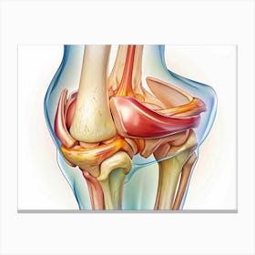 Human Knee Joint Anatomy With Ligaments Canvas Print