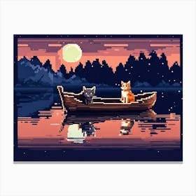 Cat In A Boat Canvas Print