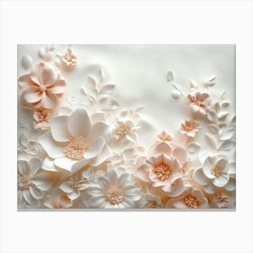 Flowers On A White Background Canvas Print