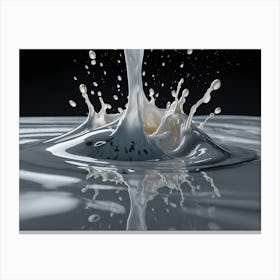 Splashing Milk 3 Canvas Print