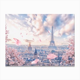 French Sakura Canvas Print