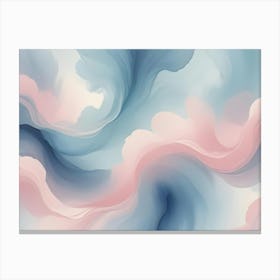 Abstract Background With Soft, Flowing Strokes Of Pink, Blue, And Gray 1 Canvas Print