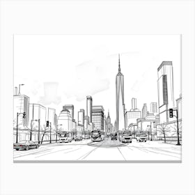 New York City Sketch Canvas Print