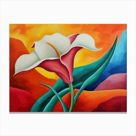 Contemporary Artwork Inspired By Georgia O Keeffe 4 Canvas Print