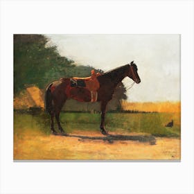 Saddle Horse in Farm Yard (ca. 1870–1875), Winslow Homer Canvas Print