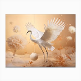 High End Poster Crane Chinese Style Canvas Print