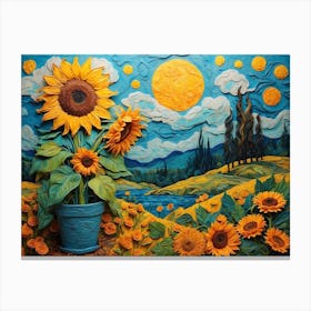 Sunflowers ala Vincent Canvas Print