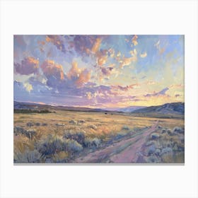 Western Sunset Landscapes Nevada 3 Canvas Print