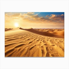 Sunset In The Desert 15 Canvas Print