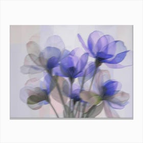 Watercolor Blurred Purple Flower Bouquet Canvas Print