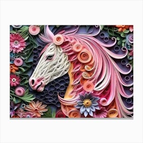 Quilling Horse Canvas Print