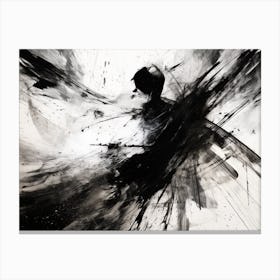 Unseen Forces Abstract Black And White 6 Canvas Print