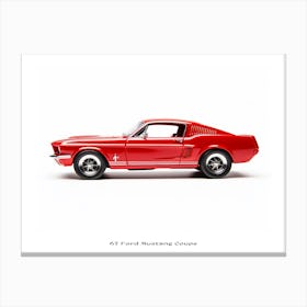 Toy Car 67 Ford Mustang Coupe Red Poster Canvas Print