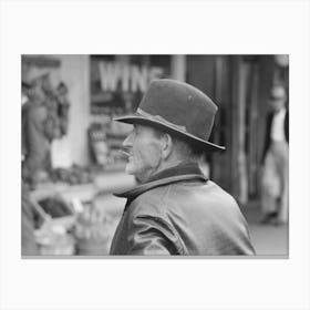 He Shuts His Eyes To The Future, Market Square, Waco, Texas By Russell Lee Canvas Print