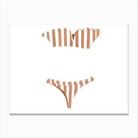 Stripey Kinis Canvas Print