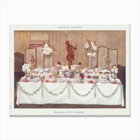 A Supper Buffet For Ball Or Reception Canvas Print