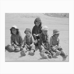 Spanish American Children, Penasco, New Mexico By Russell Lee 2 Canvas Print