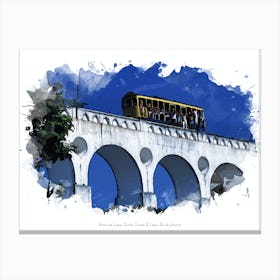 Arcos Da Lapa, Santa Teresa & Lapa, Rio De Janeiro Canvas Print