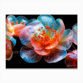 Ethereal Flowers 2 - Kaleidoscope Flowers Canvas Print