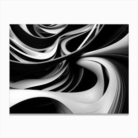 Infinity Abstract Black And White 6 Canvas Print