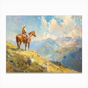 Cowboy In Sierra Nevada 1 Canvas Print