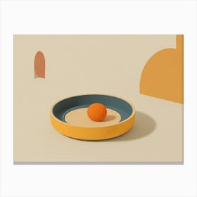 Orange Ball In A Bowl Canvas Print