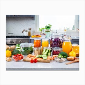 Healthy Food In The Kitchen 1 Canvas Print