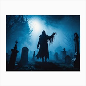 Haunted Cemetery 2 Canvas Print