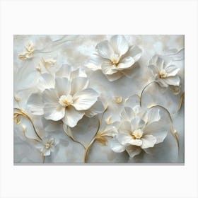 White Flowers 8 Canvas Print