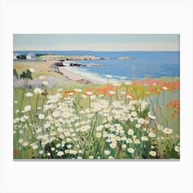 Wildflowers On The Beach - expressionism Canvas Print