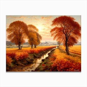 Default Autumn In The Loire Valley 1885 This Serene Landscape 3 Canvas Print