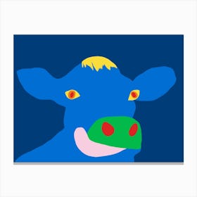 Cow Sticking Out His Tongue Canvas Print