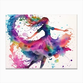 Colorful Dancer Canvas Print