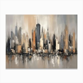 Abstract City Skyline 3 Canvas Print