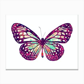 Butterfly in Colorful Digital Painting Canvas Print