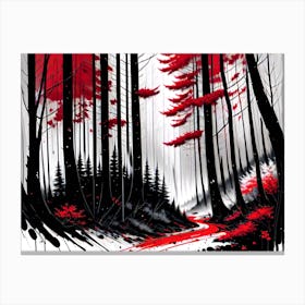 Red Forest 3 Canvas Print