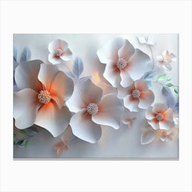 3d Artwork Flower and Art Background 1 Canvas Print