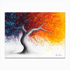 Fire And Passion Tree Canvas Print