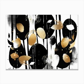 Abstract Black And Gold 7 Canvas Print